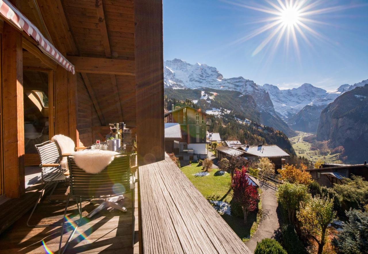 Chalet Rose Penthouse Wengen Buitenkant foto