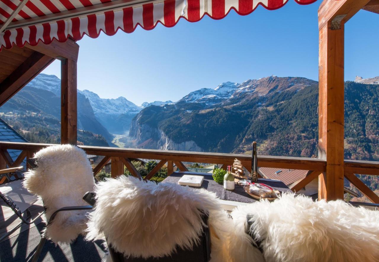 Chalet Rose Penthouse Wengen Buitenkant foto