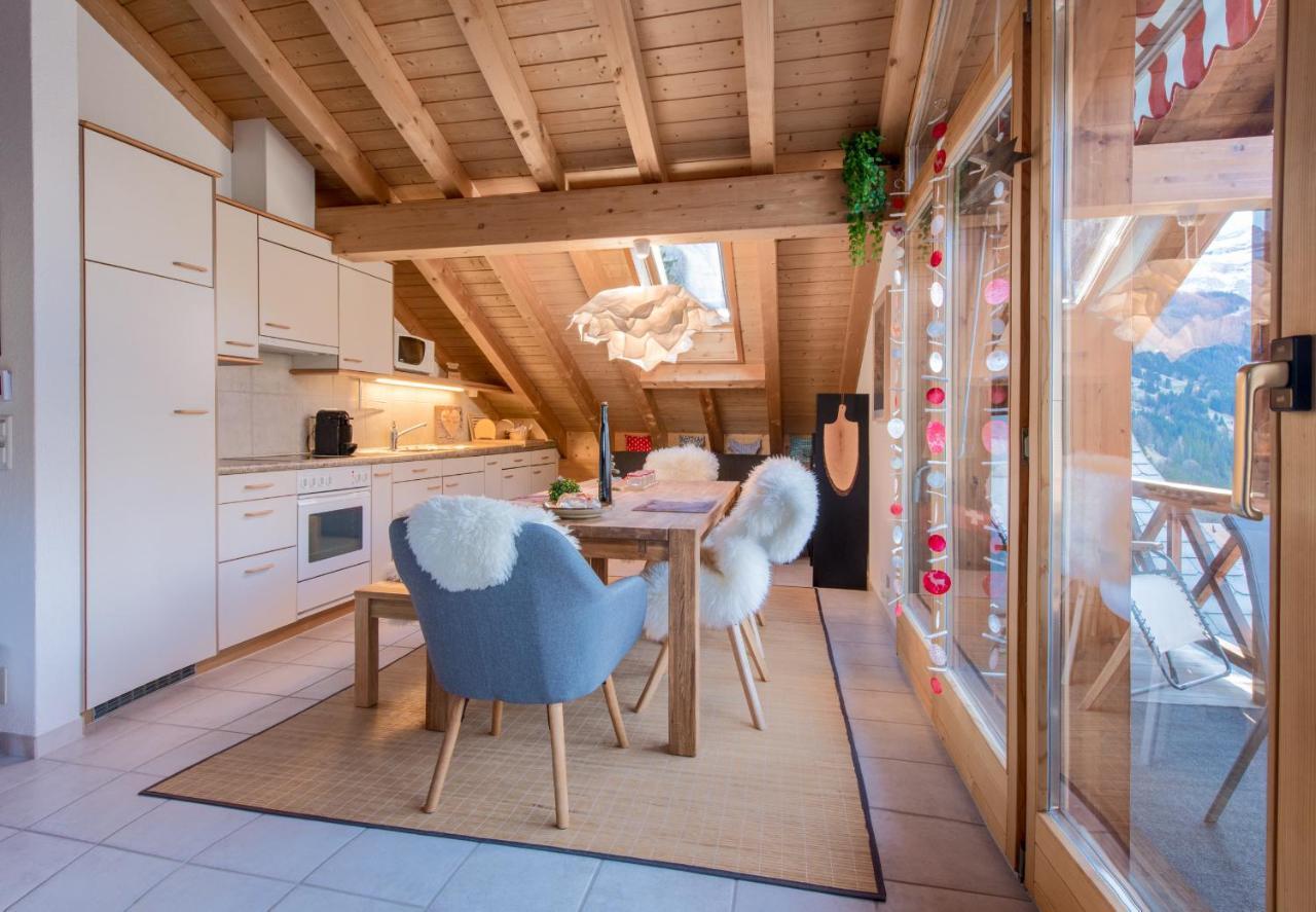 Chalet Rose Penthouse Wengen Buitenkant foto