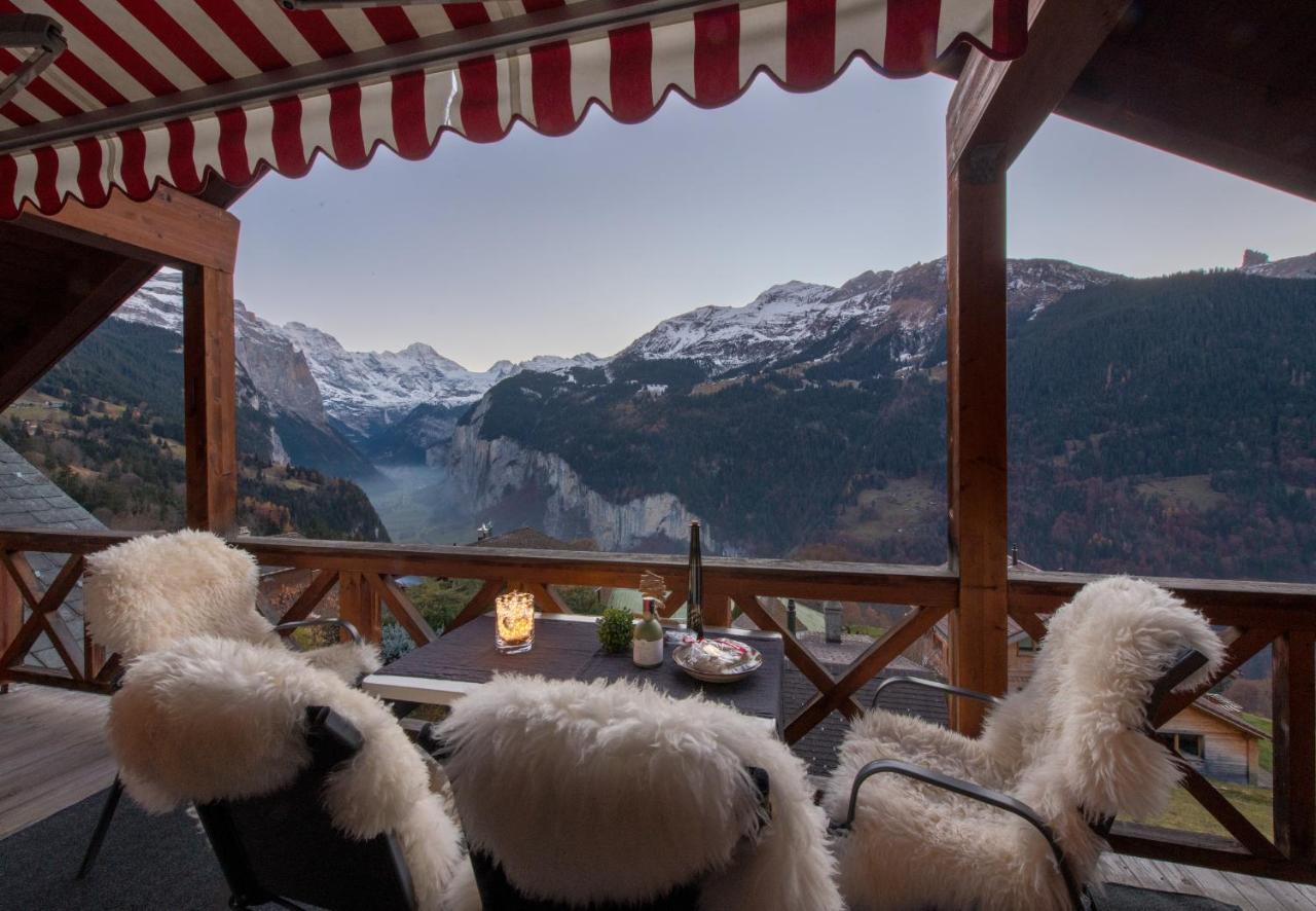 Chalet Rose Penthouse Wengen Buitenkant foto