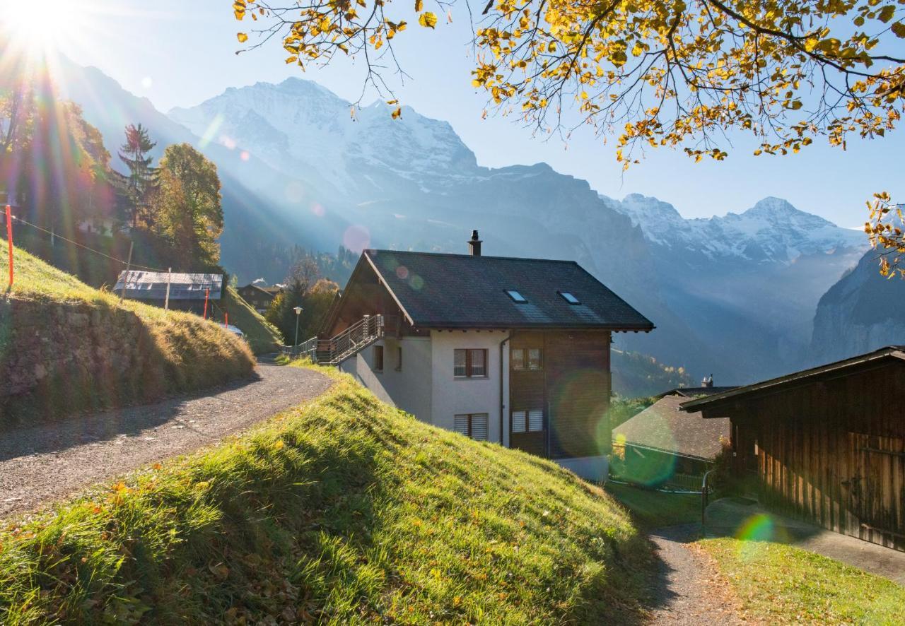 Chalet Rose Penthouse Wengen Buitenkant foto
