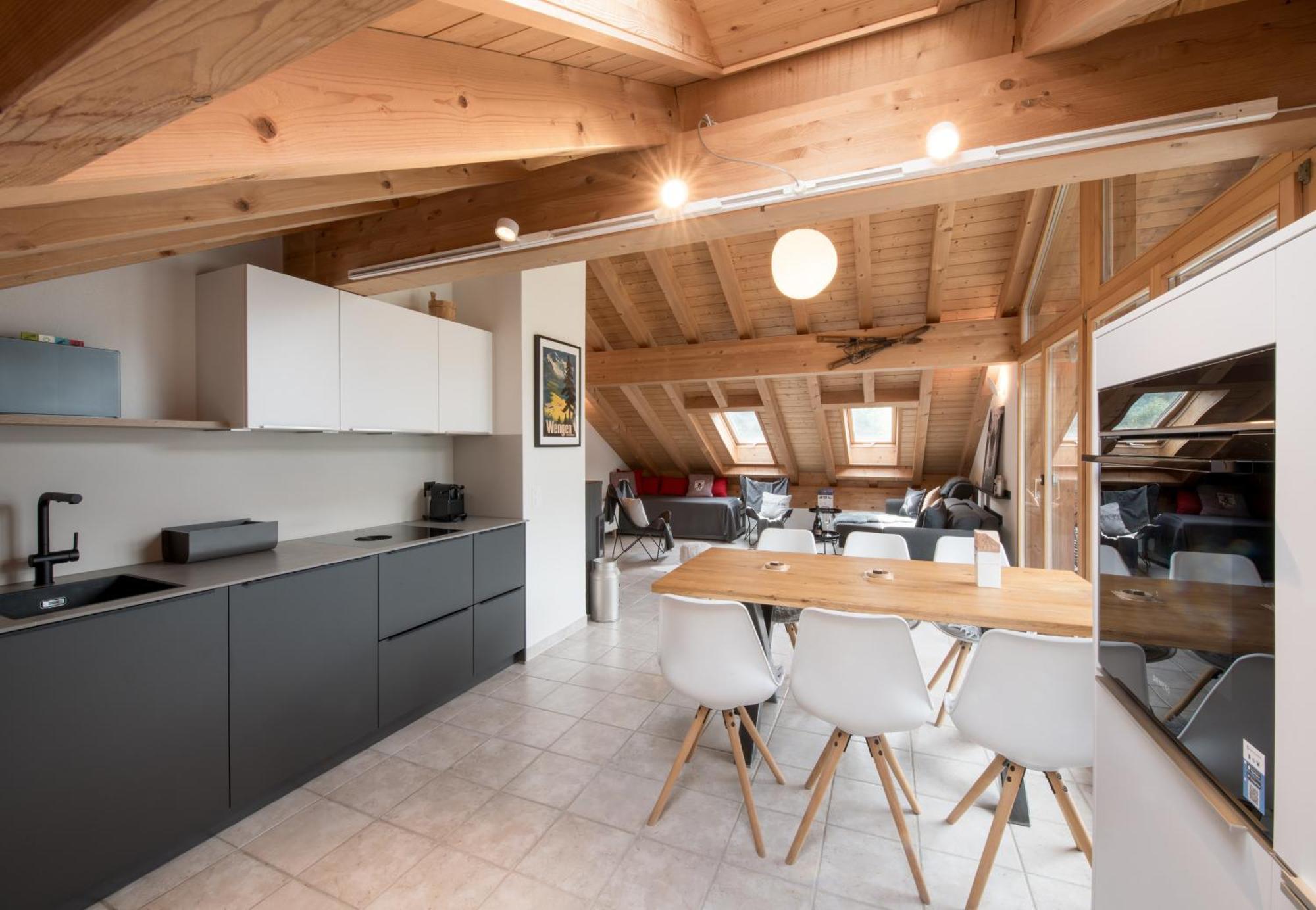 Chalet Rose Penthouse Wengen Buitenkant foto