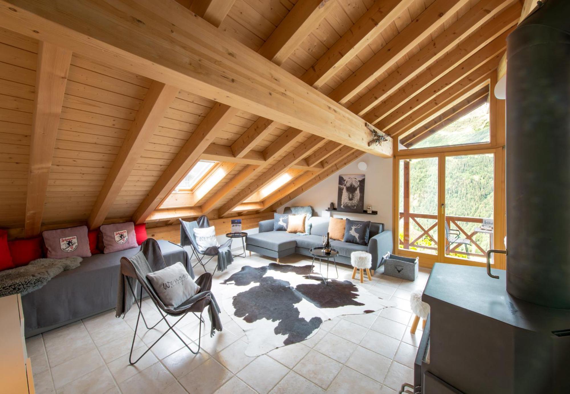 Chalet Rose Penthouse Wengen Buitenkant foto